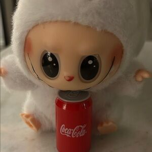 Adorable Plush Toy with Red Coca-Cola Can